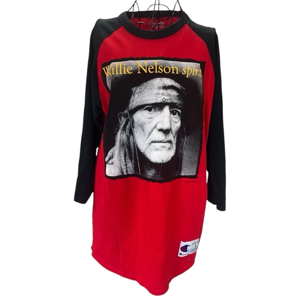 Willie Nelson Size Large Spirit Champion‎ Baseball Shirt Last Of The Breed
